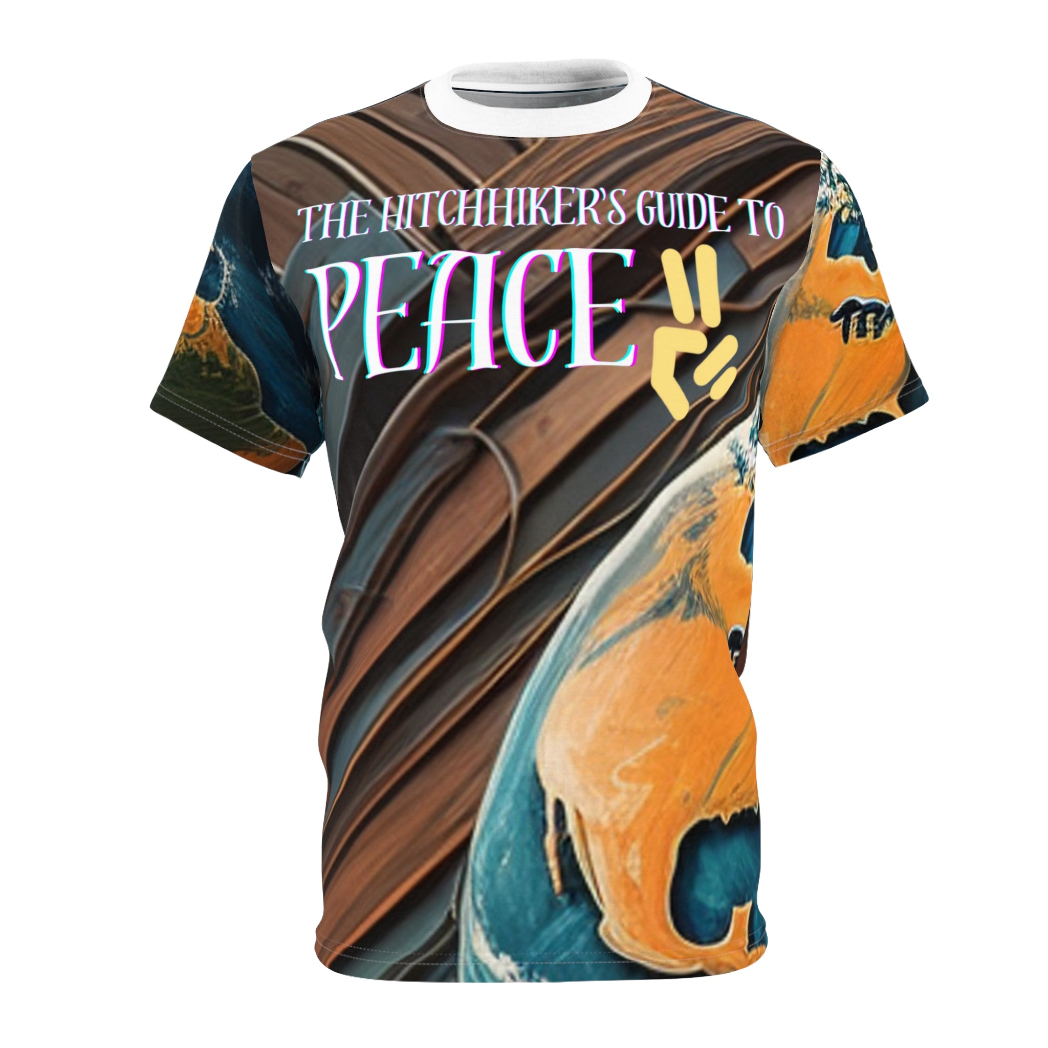 AOP T-Shirt - The Hitchhiker's Guide to Peace AOP